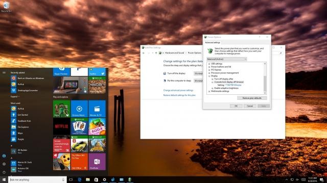 Windows 10 Computer Screen